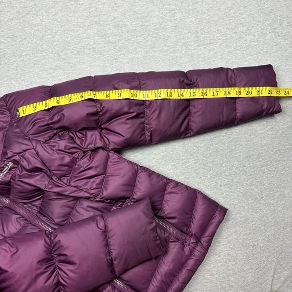 Columbia 550 Duck Down Faux Fur Hooded Jacket Puffer Womens XS EUC - Picture 7 of 10